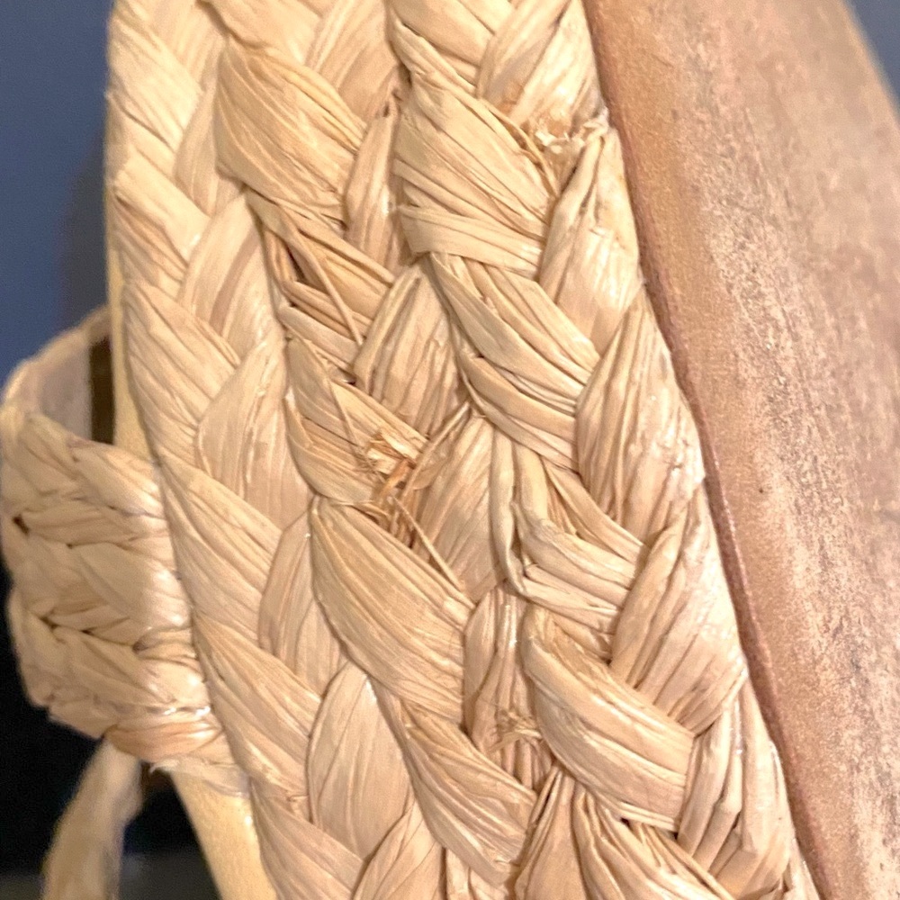 Polo Ralph Lauren Raffia Platform Shoe sz 7.5 - Picture 10 of 15
